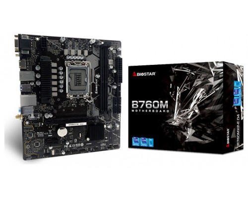 PB BIOSTAR B760MX2-E D4 M-ATX Skt 1700 HDMI VGA DVI
